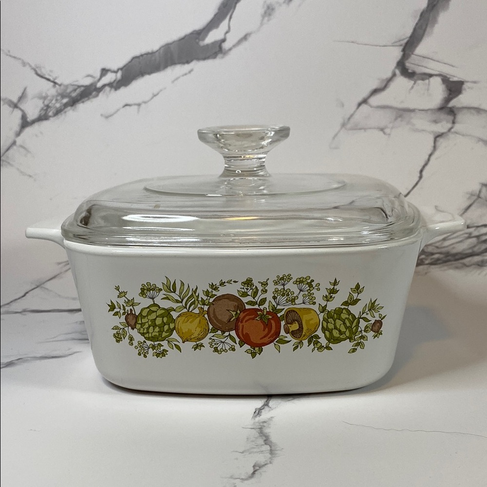 Vintage Spice of Life Lidded Casserole Dish